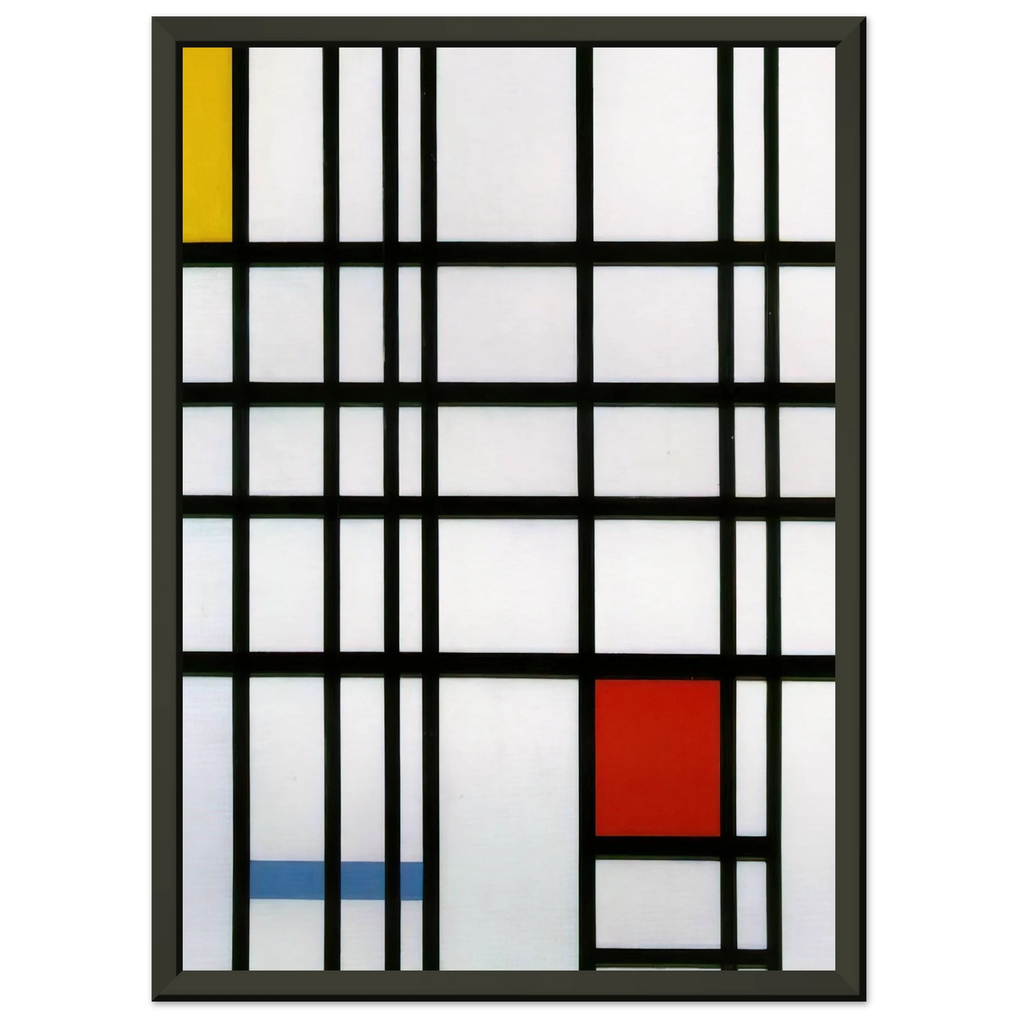 Piet Mondrian  Composition with Red Yellow and Blue Framed Art Print  - Aluminum Frame - 40x50 cm / 16x20 inches