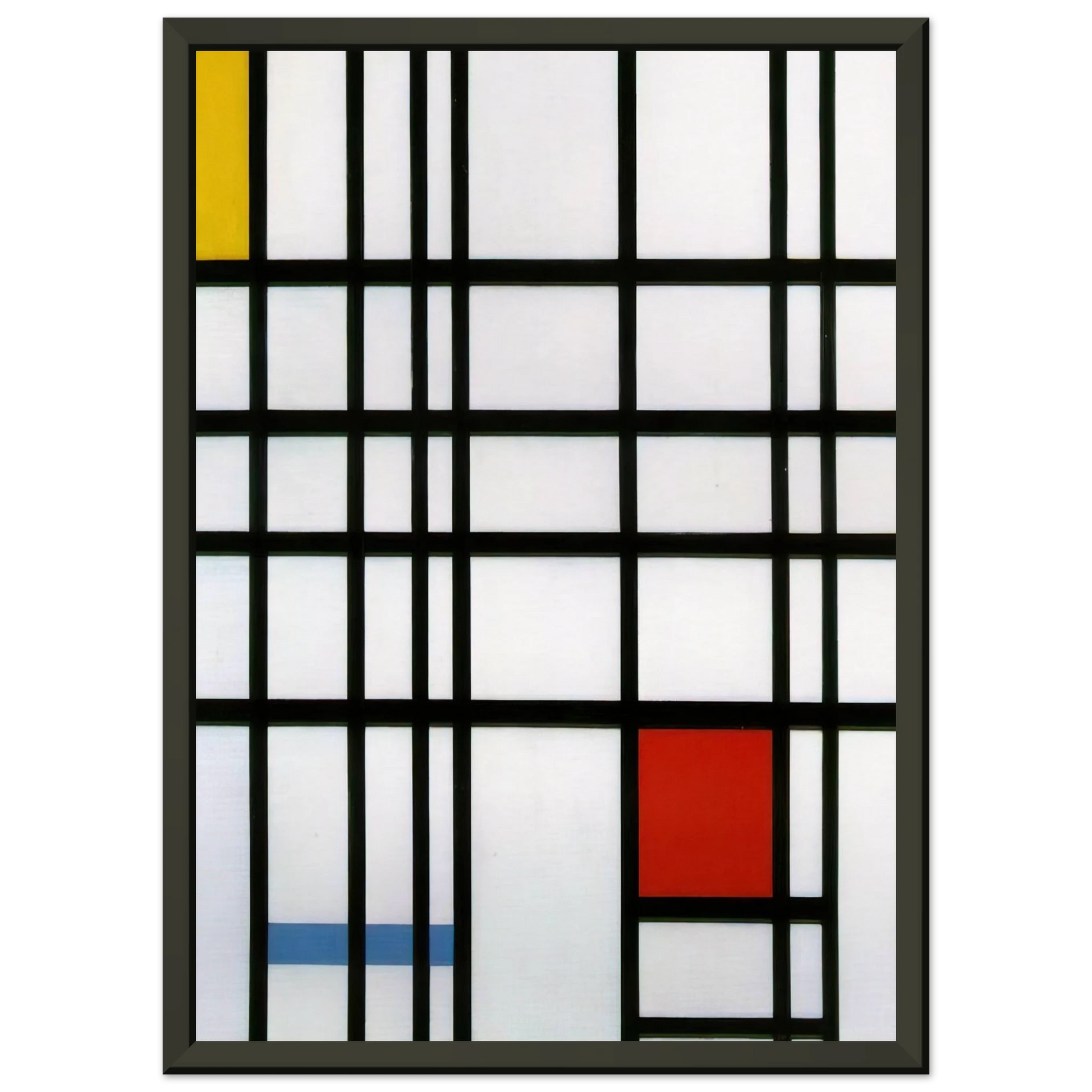 Piet Mondrian  Composition with Red Yellow and Blue Framed Art Print  - Aluminum Frame - 40x50 cm / 16x20 inches