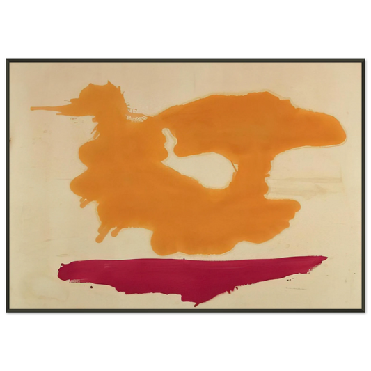 Helen Frankenthaler  Only Orange  1963 Framed Art Print  - Aluminum Frame - 21x29.7 cm / 8x12"