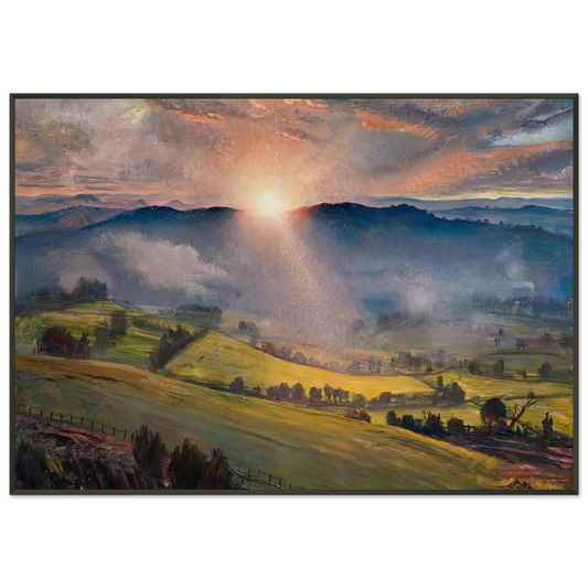 Laura Knight  SUNDOWN 1947 Framed Art Print  - Aluminum Frame - 21x29.7 cm / 8x12"