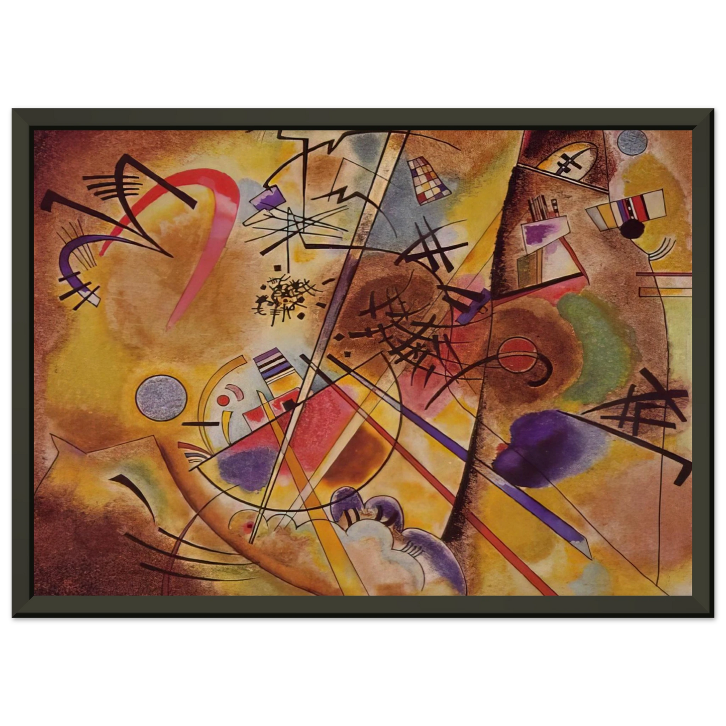 Wassily Kandinsky  SMALL DREAM IN RED 1925 Framed Art Print  - Aluminum Frame - 60x80 cm / 24x32 inches