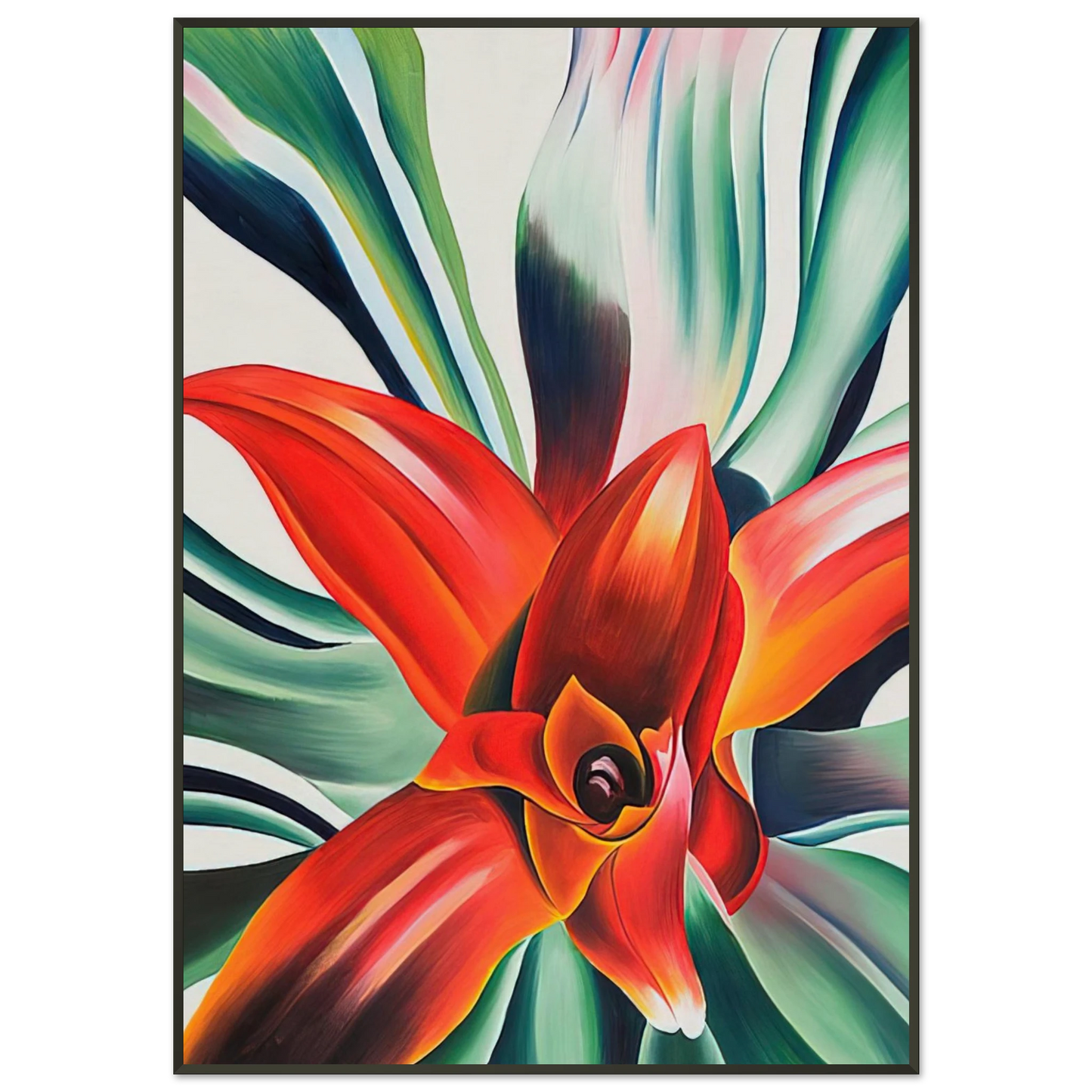 Georgia OKeeffe  Leaves of a Plant Framed Art Print  - Aluminum Frame - 21x29.7 cm / 8x12"