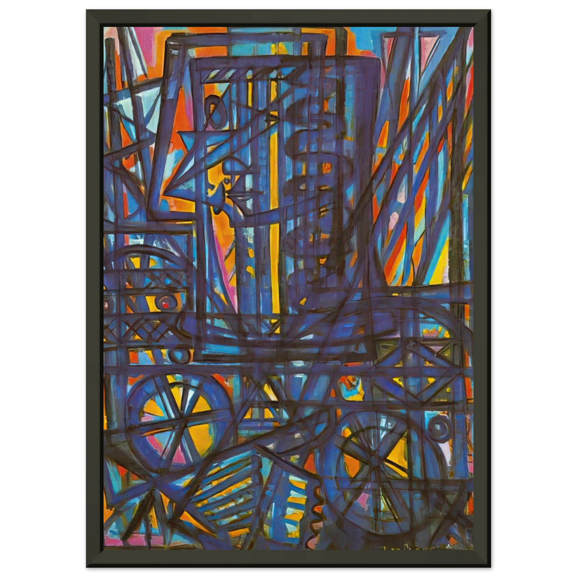 Charles Lapicque  Jeanne dArc traversant la Loire  1940 Framed Art Print  - Aluminum Frame - 40x50 cm / 16x20 inches