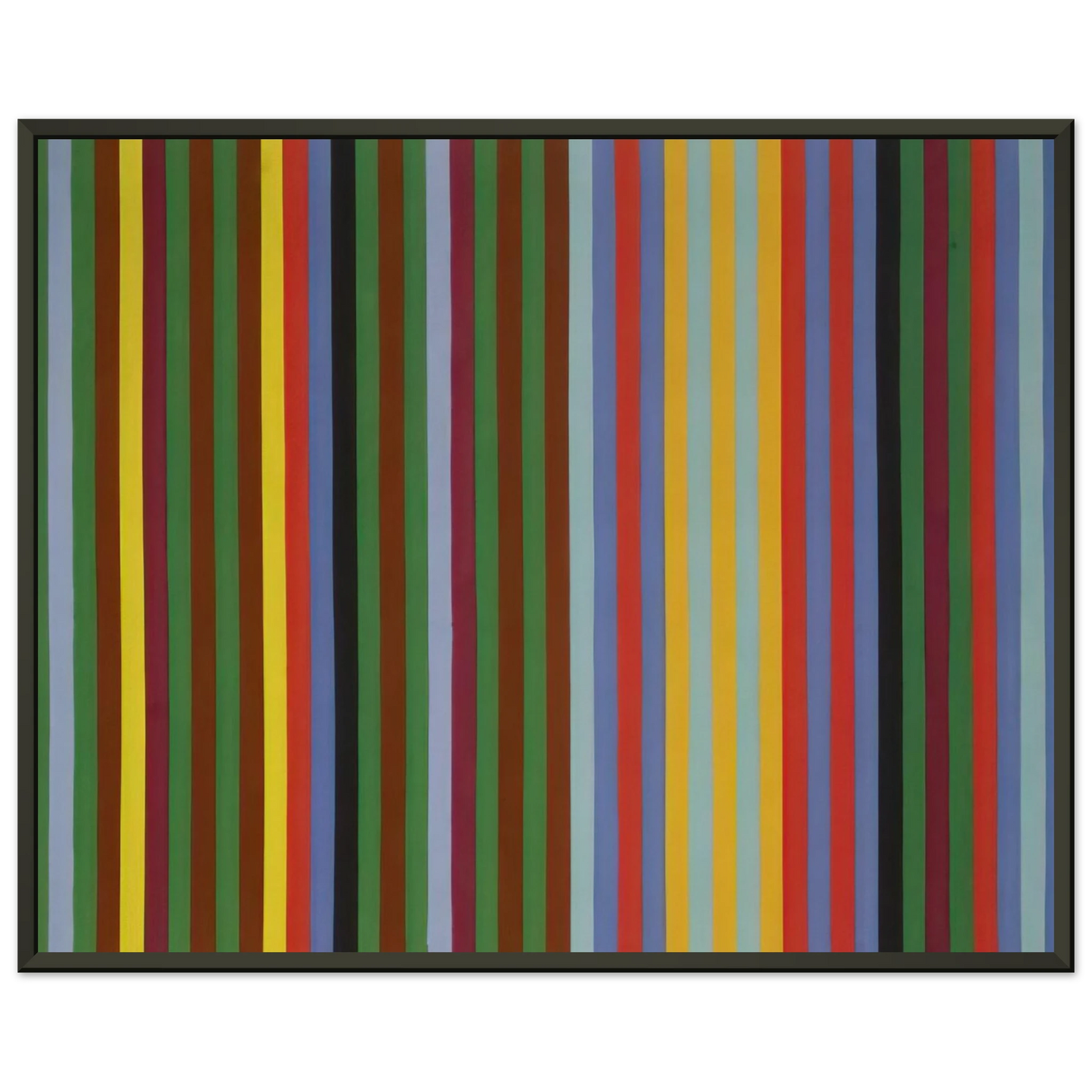 Gene Davis  Circus Sounds  1967 Framed Art Print  - Aluminum Frame - 40x50 cm / 16x20 inches