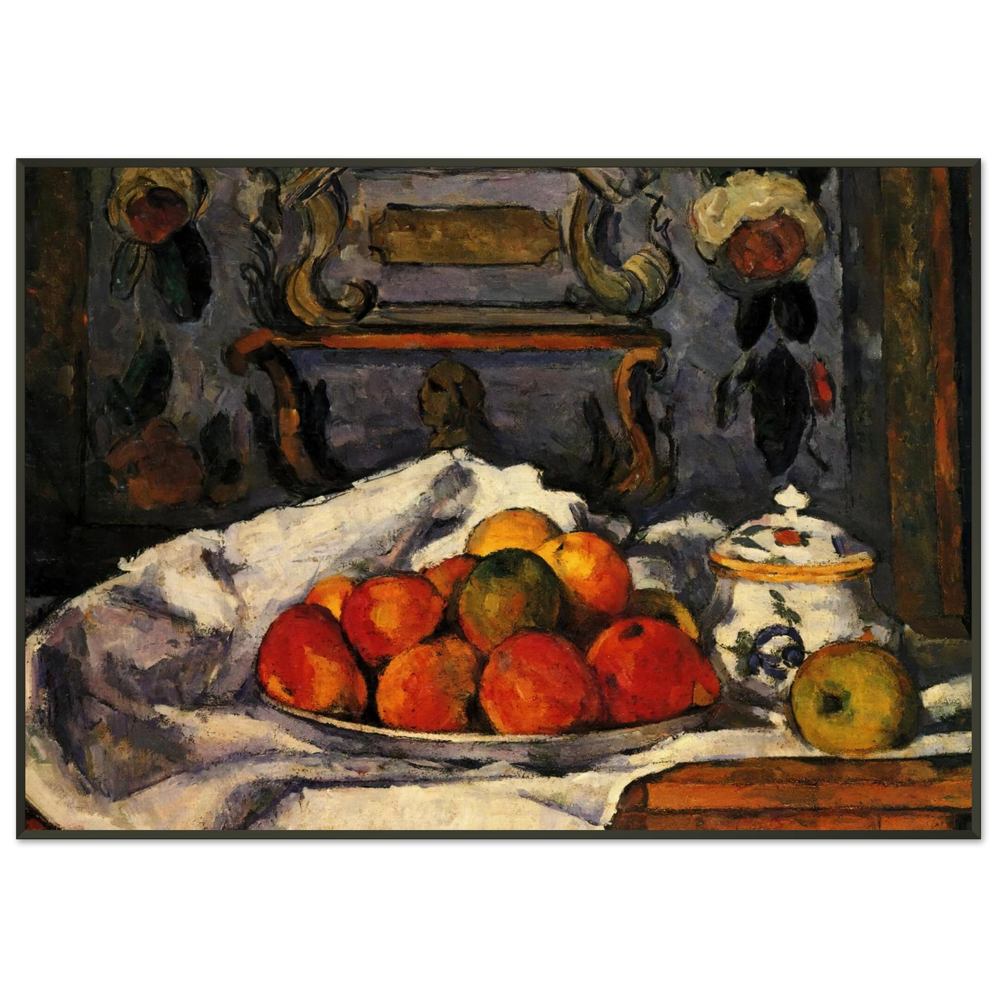 Paul Cezanne  Dish of Apples Framed Art Print  - Aluminum Frame - 21x29.7 cm / 8x12"