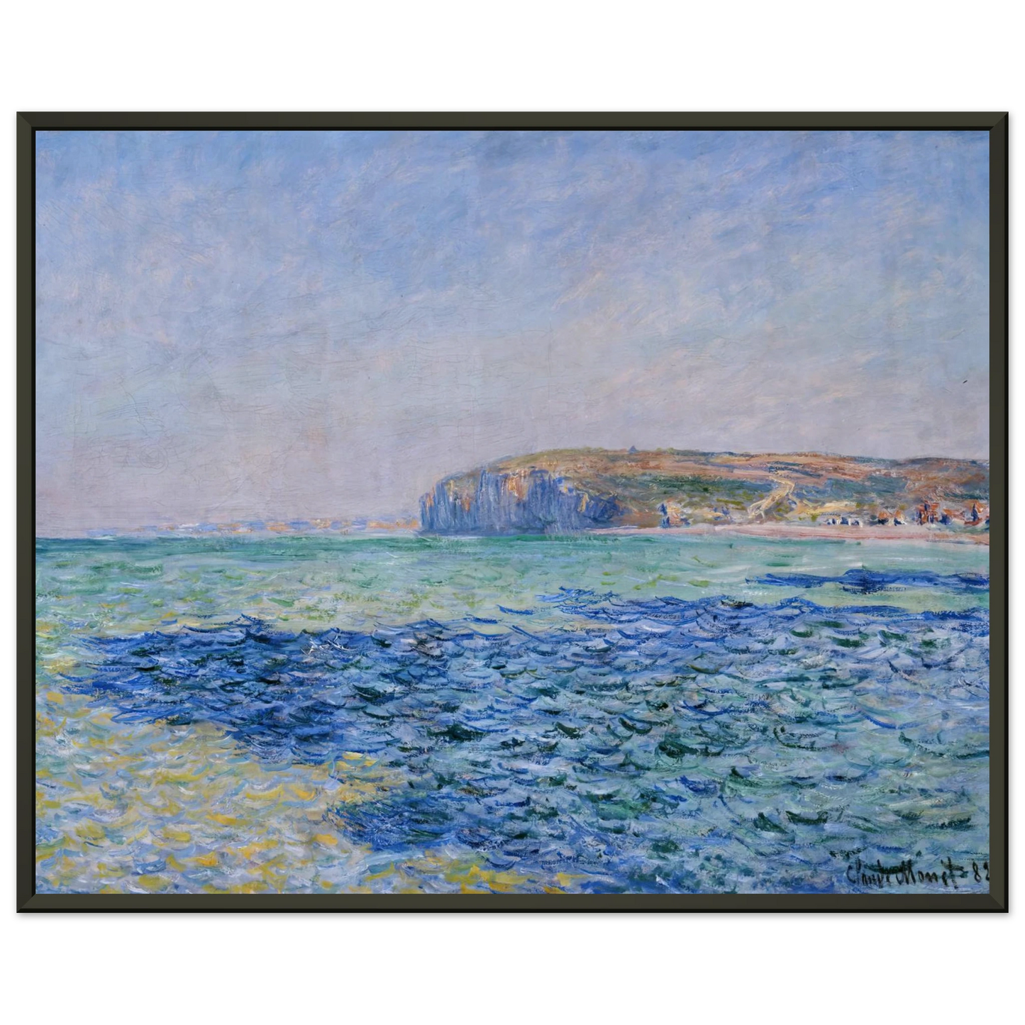 claude monet  Shadows on the Sea at Pourville Framed Art Print  - Aluminum Frame - 70x100 cm / 28x40 inches