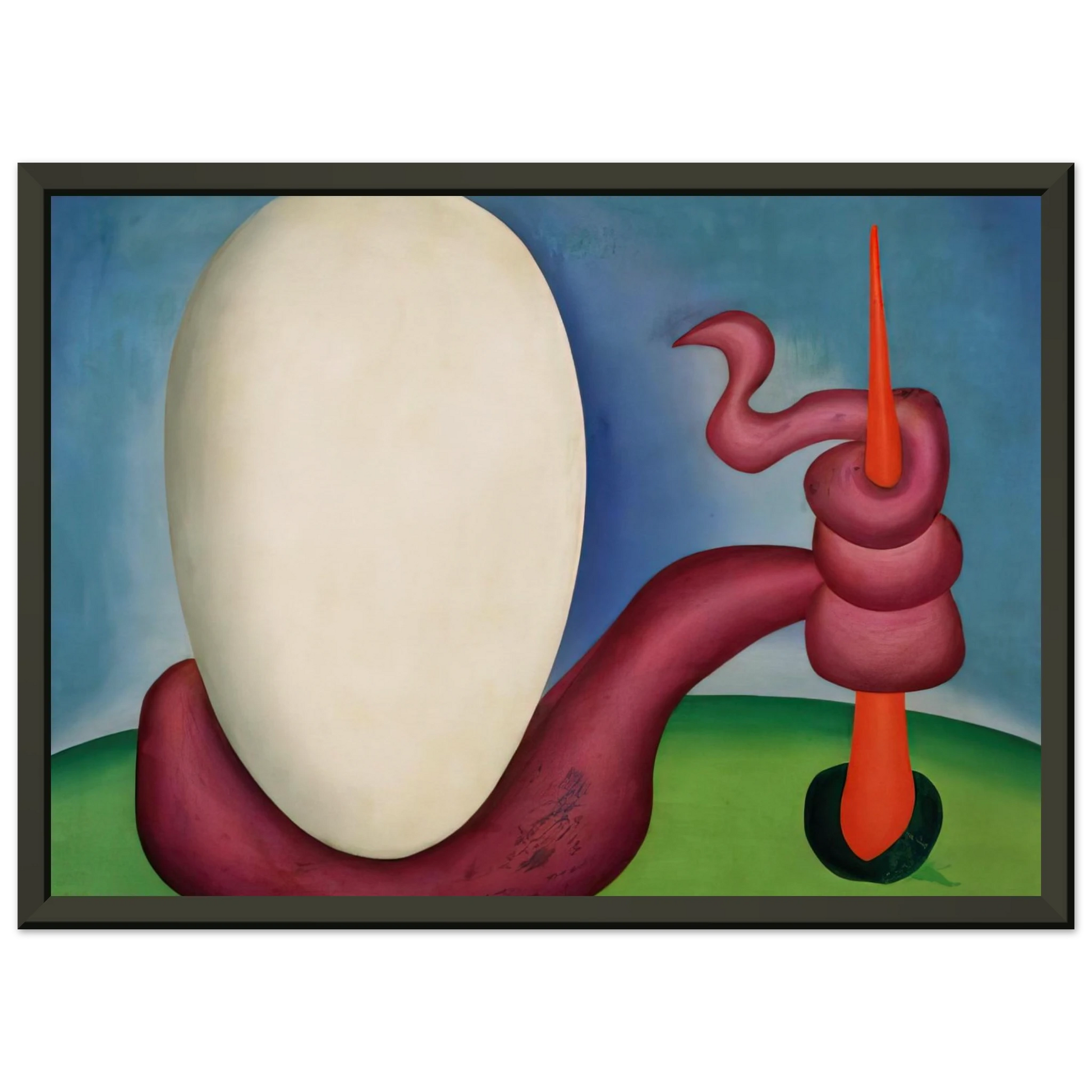 Tarsila do Amaral  The Egg Framed Art Print  - Aluminum Frame - 40x50 cm / 16x20 inches