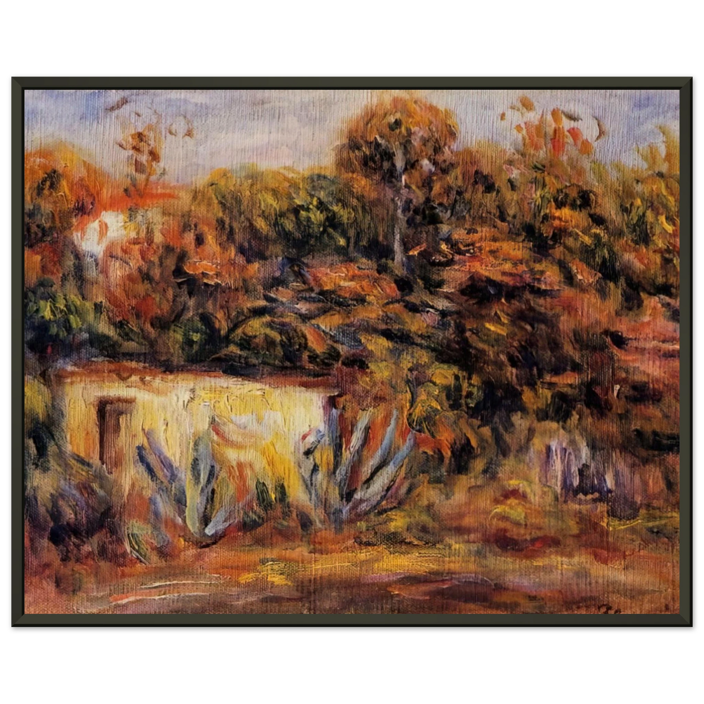 PierreAuguste Renoir  Cabin with Aloe Plants Framed Art Print  - Aluminum Frame - 70x100 cm / 28x40 inches