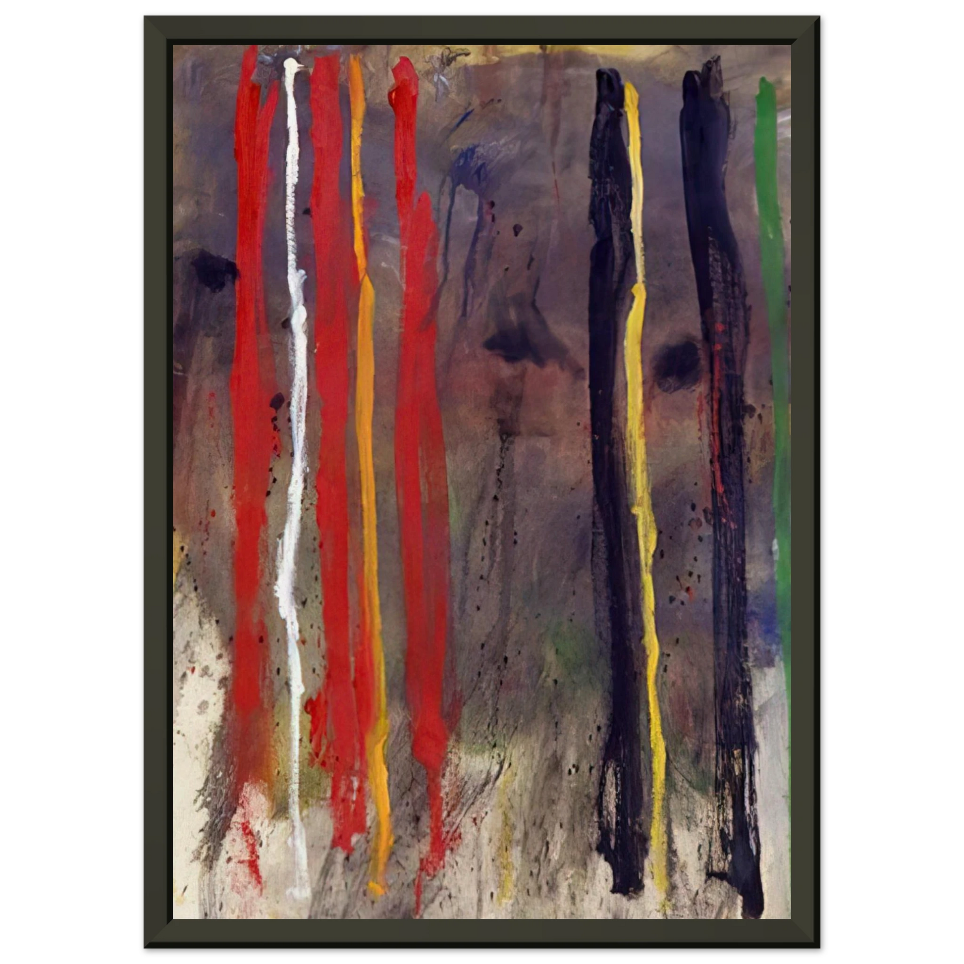 Gene Davis  Stripes  1957 Framed Art Print  - Aluminum Frame - 70x100 cm / 28x40 inches