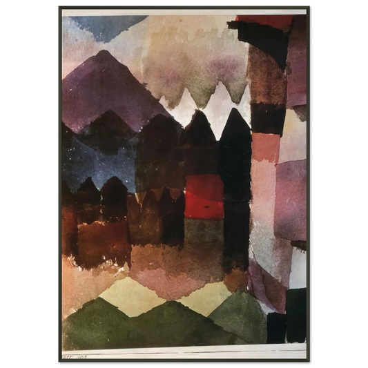 Paul Klee  HAIRDRYER IN MARC S GARDEN 1915 Framed Art Print  - Aluminum Frame - 21x29.7 cm / 8x12"