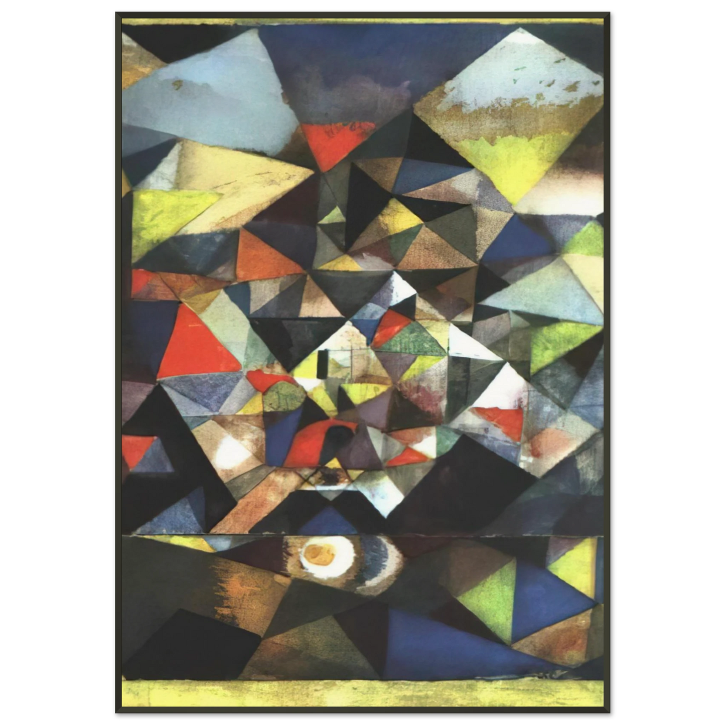 Paul Klee  WITH THE EGG 1917 Framed Art Print  - Aluminum Frame - 21x29.7 cm / 8x12"