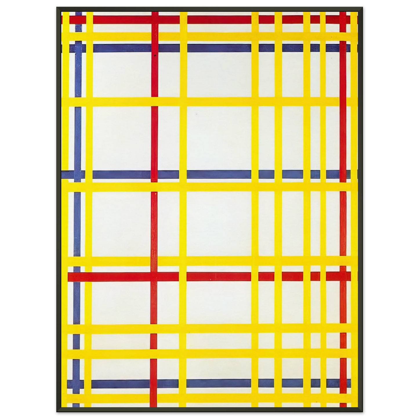Piet Mondrian  New York City I Framed Art Print  - Aluminum Frame - 60x80 cm / 24x32 inches