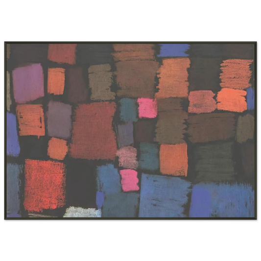 Paul Klee  COMING TO BLOOM 1934 Framed Art Print  - Aluminum Frame - 21x29.7 cm / 8x12"
