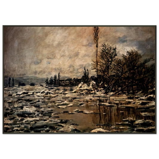 claude monet  The Breakup of the Ice Framed Art Print  - Aluminum Frame - Default Title