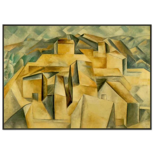 Pablo Picasso  Houses on the hill Framed Art Print  - Aluminum Frame - 21x29.7 cm / 8x12"