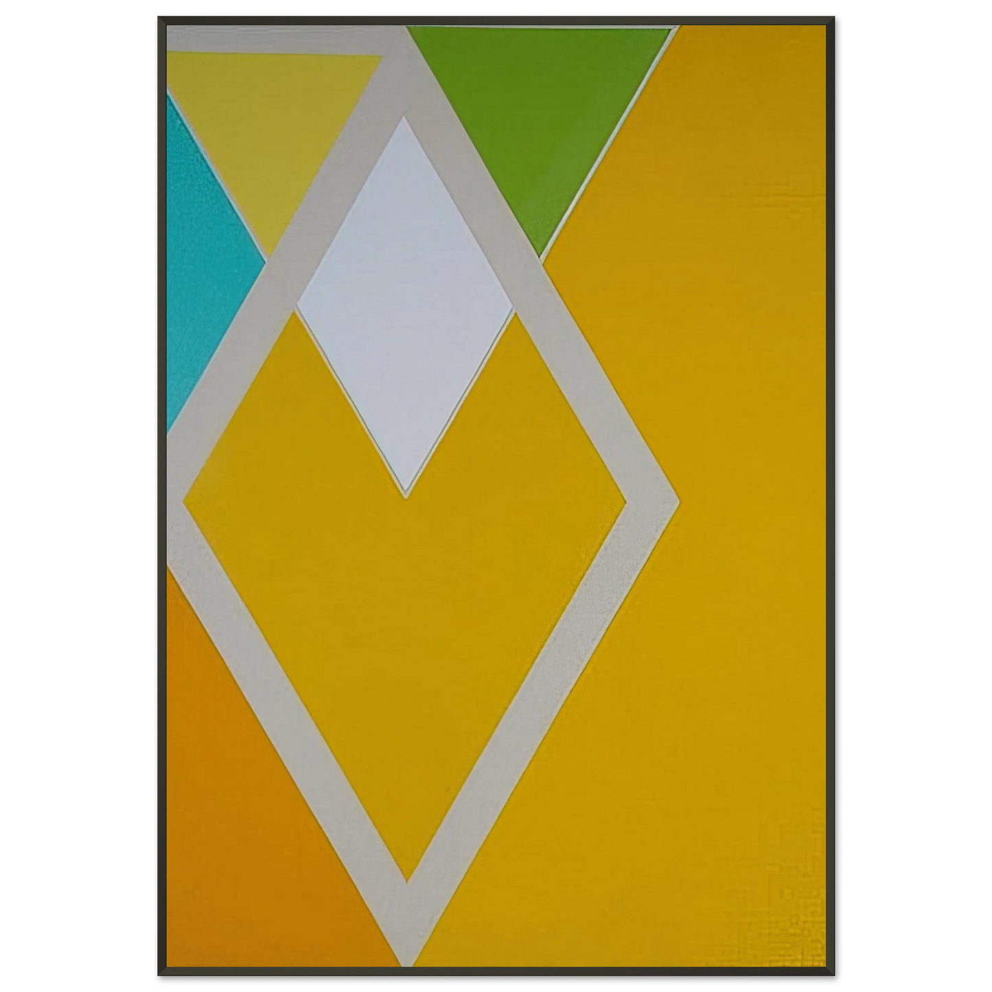Larry Zox  Temple Swift from the Diamond Drill series  Hard Edge Painting Framed Art Print  - Aluminum Frame - 21x29.7 cm / 8x12"