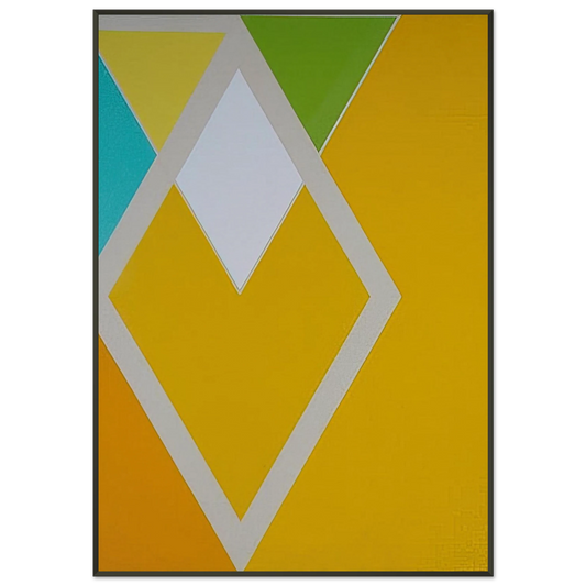 Larry Zox  Temple Swift from the Diamond Drill series  Hard Edge Painting Framed Art Print  - Aluminum Frame - 21x29.7 cm / 8x12"