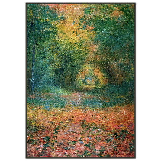claude monet  The Undergrowth in the Forest of SaintGermain Framed Art Print  - Aluminum Frame - 21x29.7 cm / 8x12"