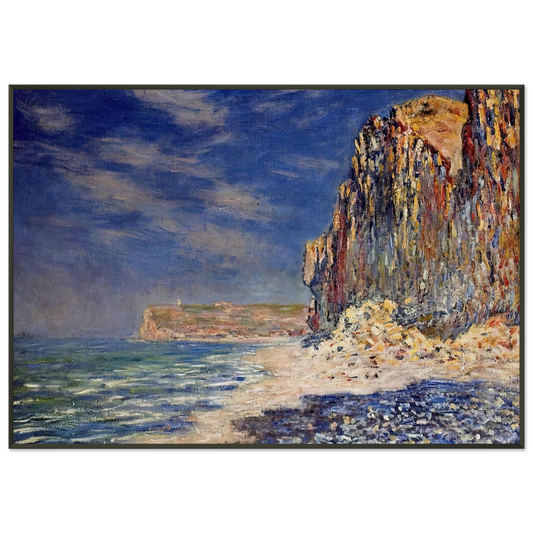 claude monet  Cliff near Fecamp Framed Art Print  - Aluminum Frame - 21x29.7 cm / 8x12"