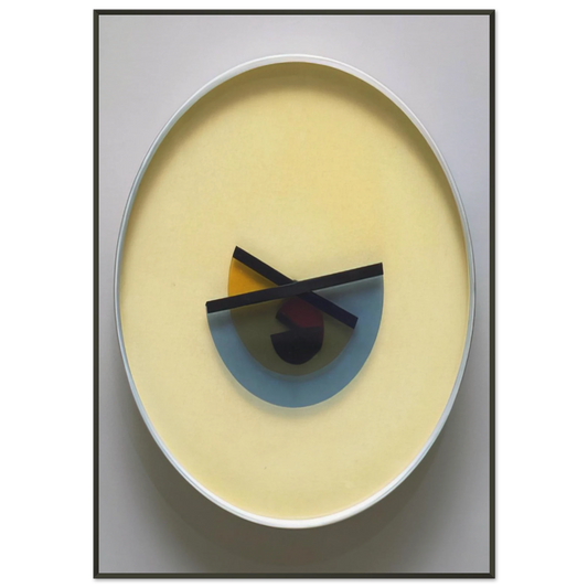 Bruno Munari  LOra X Clock  1945 Framed Art Print  - Aluminum Frame - 21x29.7 cm / 8x12"