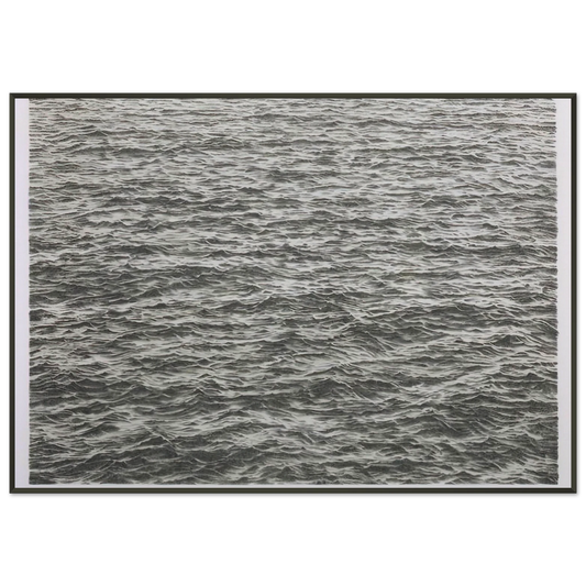 Vija Celmins  OCEAN 1975 Framed Art Print  - Aluminum Frame - 21x29.7 cm / 8x12"