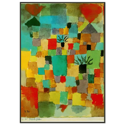 Paul Klee  SOUTHERN TUNISIAN GARDENS 1919 Framed Art Print  - Aluminum Frame - 21x29.7 cm / 8x12"