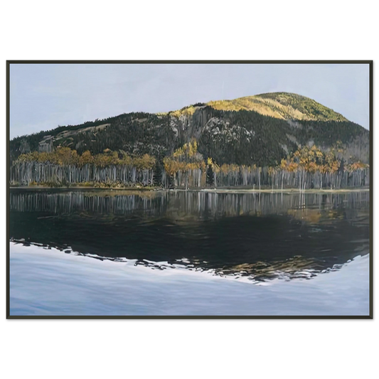 Richard Estes  BEAVER DAM POND ACADIA NATIONAL PARK 2009 Framed Art Print  - Aluminum Frame - 21x29.7 cm / 8x12"