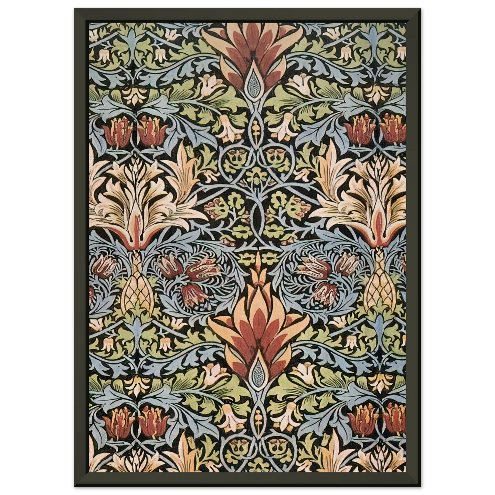 William Morris  SNAKESHEAD PRINTED TEXTILE 1876 Framed Art Print  - Aluminum Frame - 60x80 cm / 24x32 inches