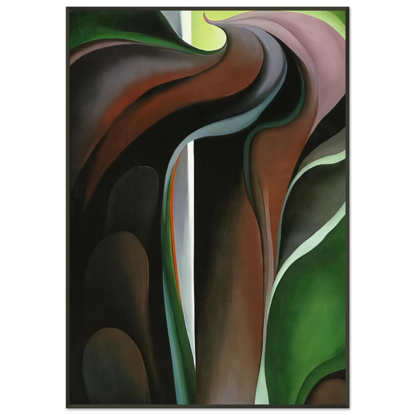 Georgia OKeeffe  JackinthePulpit V Framed Art Print  - Aluminum Frame - 21x29.7 cm / 8x12"