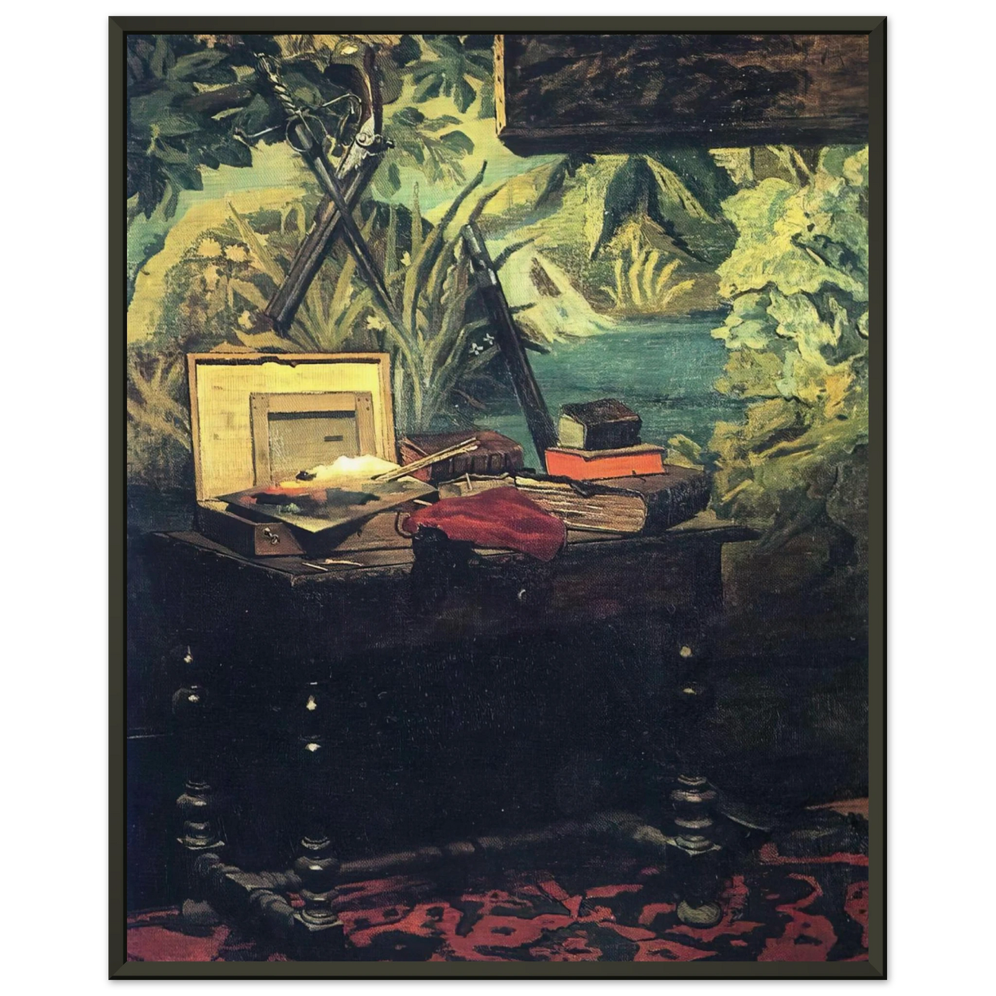 claude monet  A Corner of the Studio Framed Art Print  - Aluminum Frame - 70x100 cm / 28x40 inches