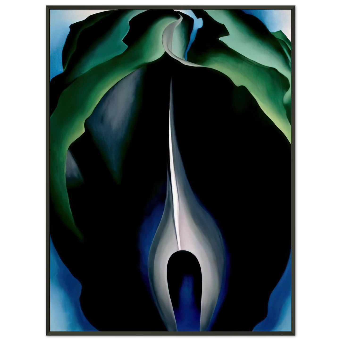 Georgia OKeeffe  JackinthePulpit No IV Framed Art Print  - Aluminum Frame - 40x50 cm / 16x20 inches