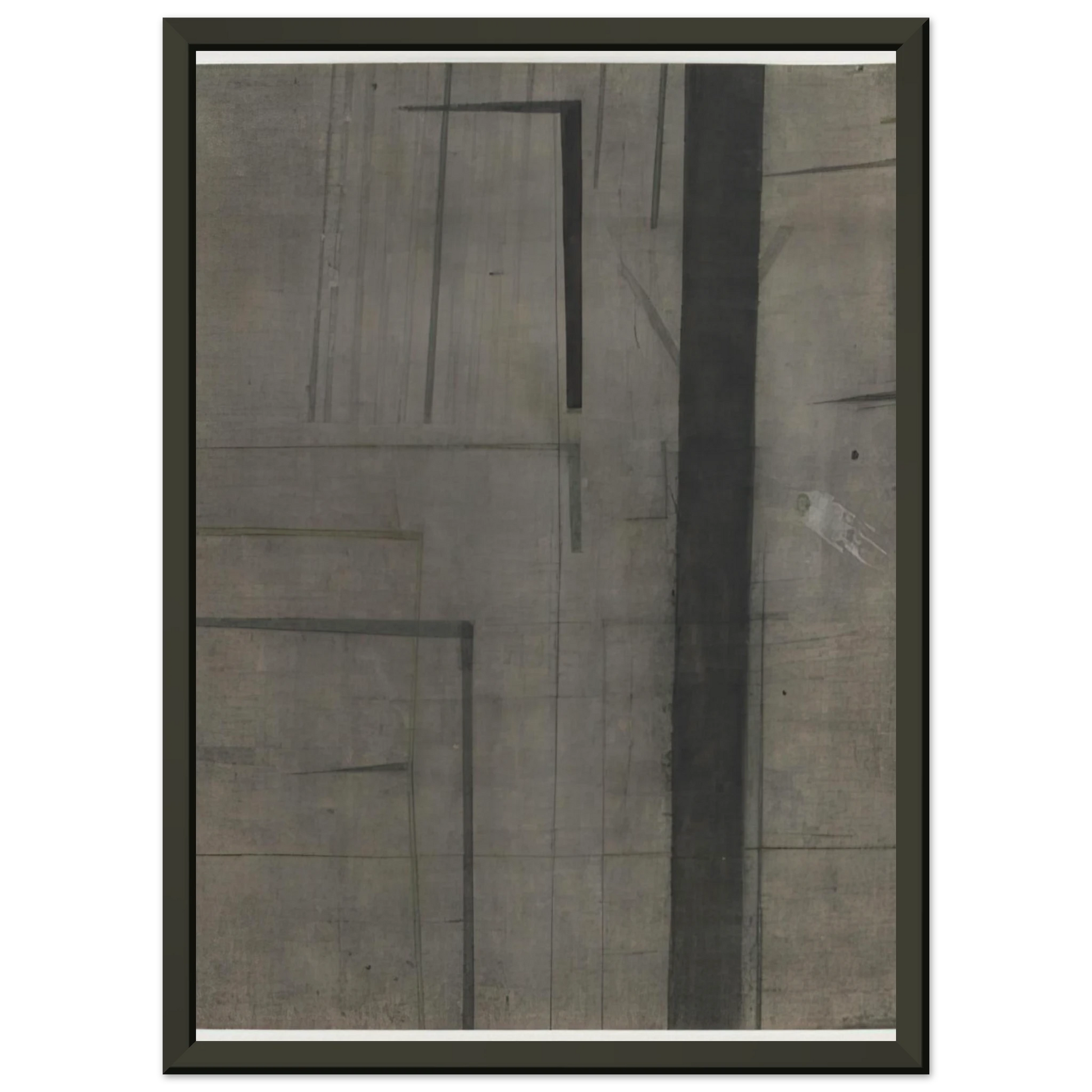 Nasreen Mohamedi  Untitled  1969 Framed Art Print  - Aluminum Frame - 40x50 cm / 16x20 inches