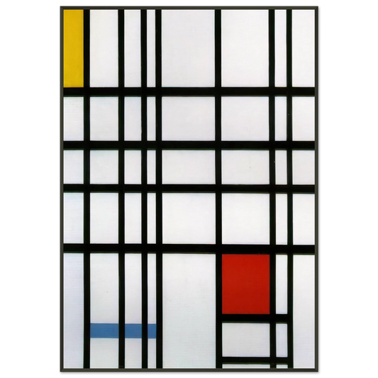 Piet Mondrian  Composition with Red Yellow and Blue Framed Art Print  - Aluminum Frame - 21x29.7 cm / 8x12"