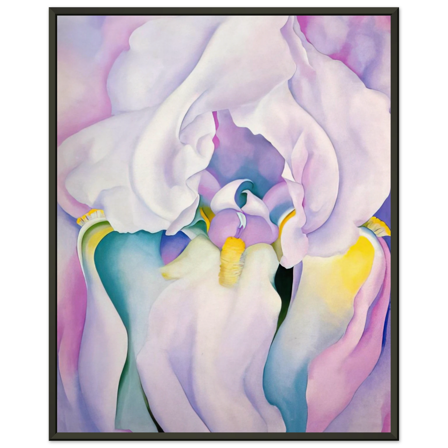 Georgia OKeeffe  Light of Iris Framed Art Print  - Aluminum Frame - 60x80 cm / 24x32 inches