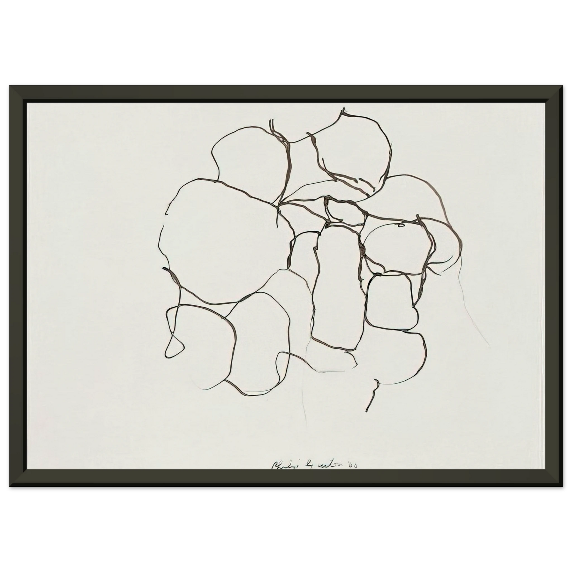 Philip Guston  UNTITLED 5 Framed Art Print  - Aluminum Frame - 60x80 cm / 24x32 inches