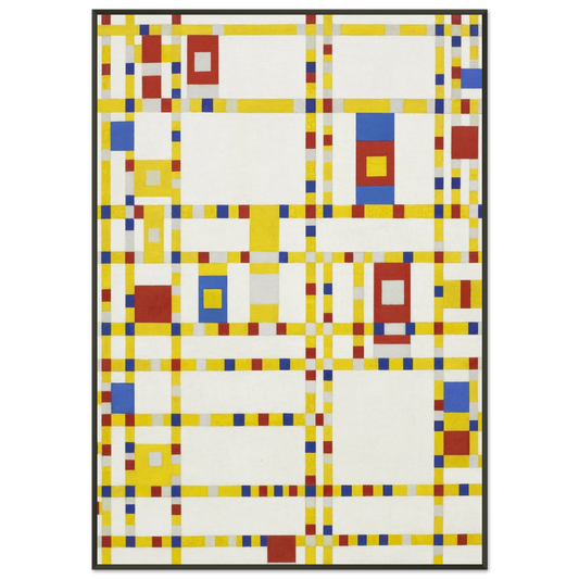 Piet Mondrian  Broadway Boogie Woogie Framed Art Print  - Aluminum Frame - 21x29.7 cm / 8x12"