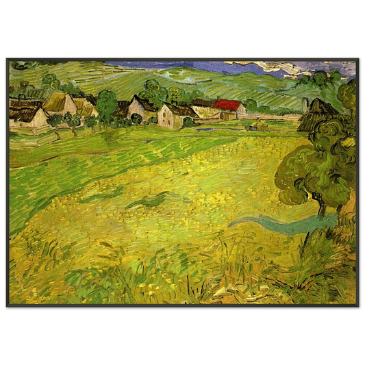 Vincent van Gogh  View of Vessenots near Auvers Framed Art Print  - Aluminum Frame - 21x29.7 cm / 8x12"