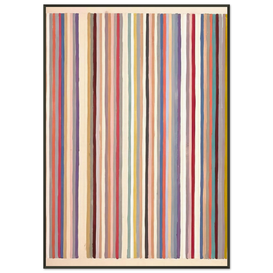 Gene Davis  Circus  1979 Framed Art Print  - Aluminum Frame - 21x29.7 cm / 8x12"