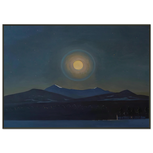 Rockwell Kent  Moonlight Winter Framed Art Print  - Aluminum Frame - 21x29.7 cm / 8x12"
