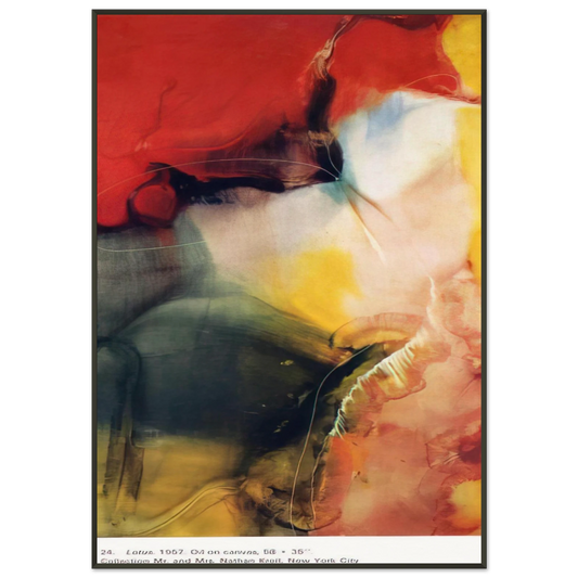 Paul Jenkins  Lotus Framed Art Print  - Aluminum Frame - 21x29.7 cm / 8x12"