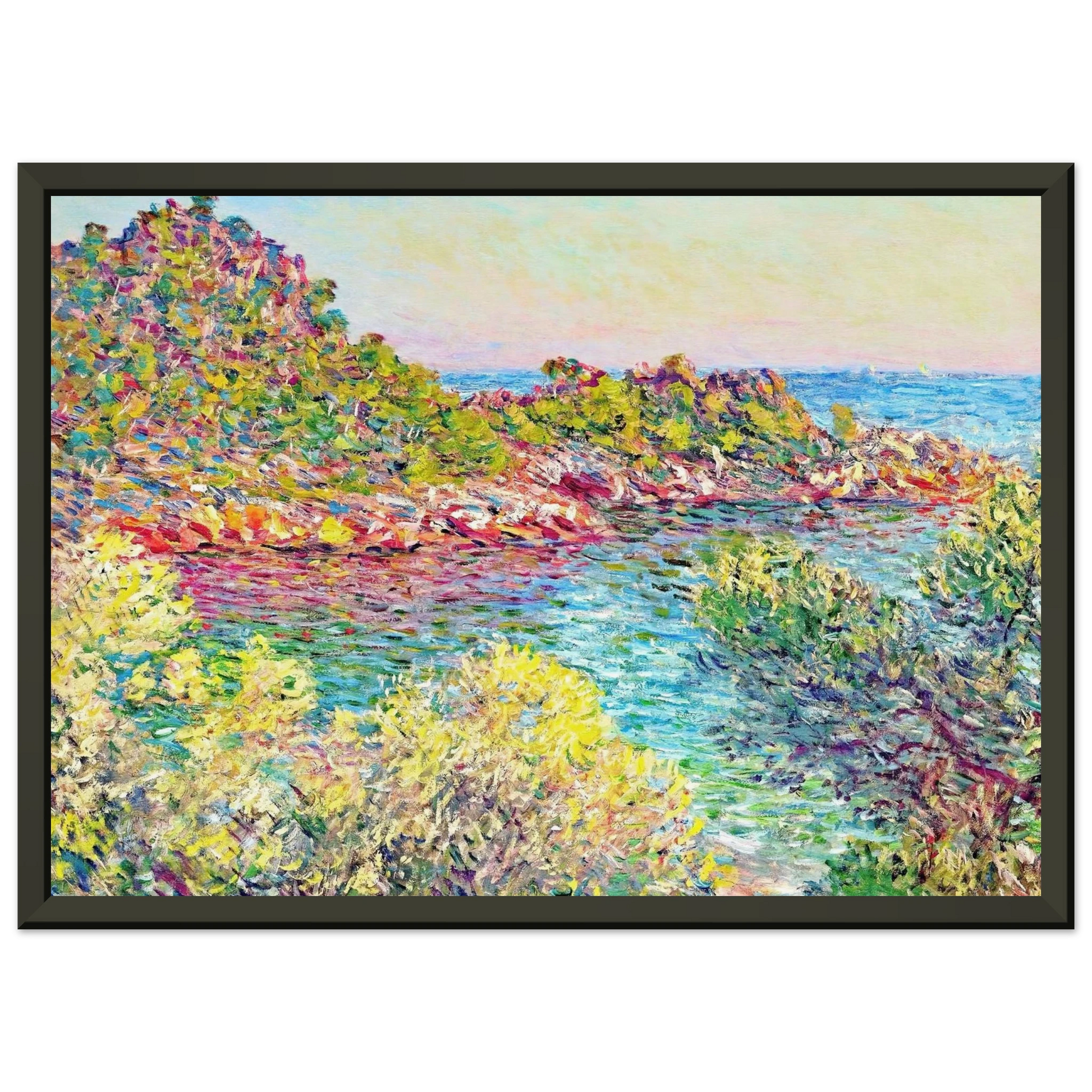 claude monet  Landscape near Montecarlo Framed Art Print  - Aluminum Frame - 40x50 cm / 16x20 inches