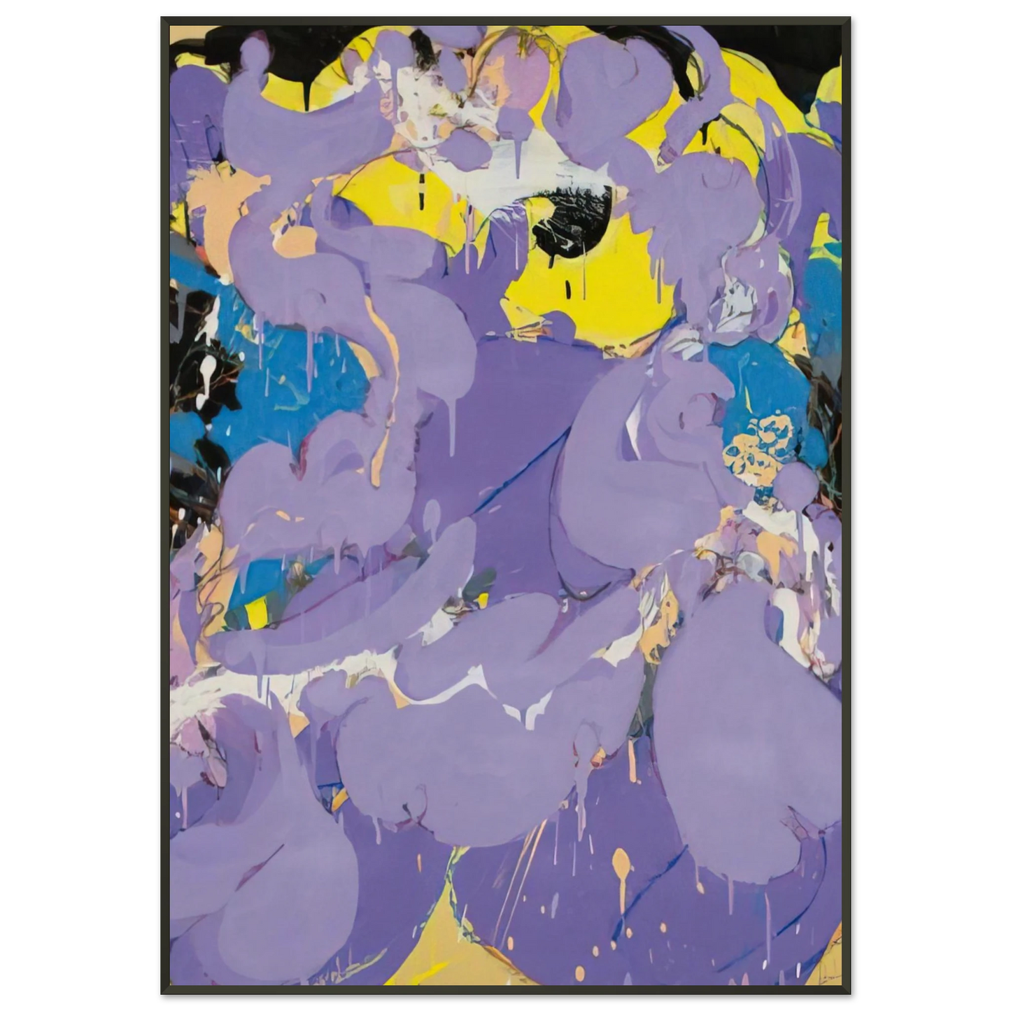 Norman Bluhm  Untitled  1978 Framed Art Print  - Aluminum Frame - 21x29.7 cm / 8x12"