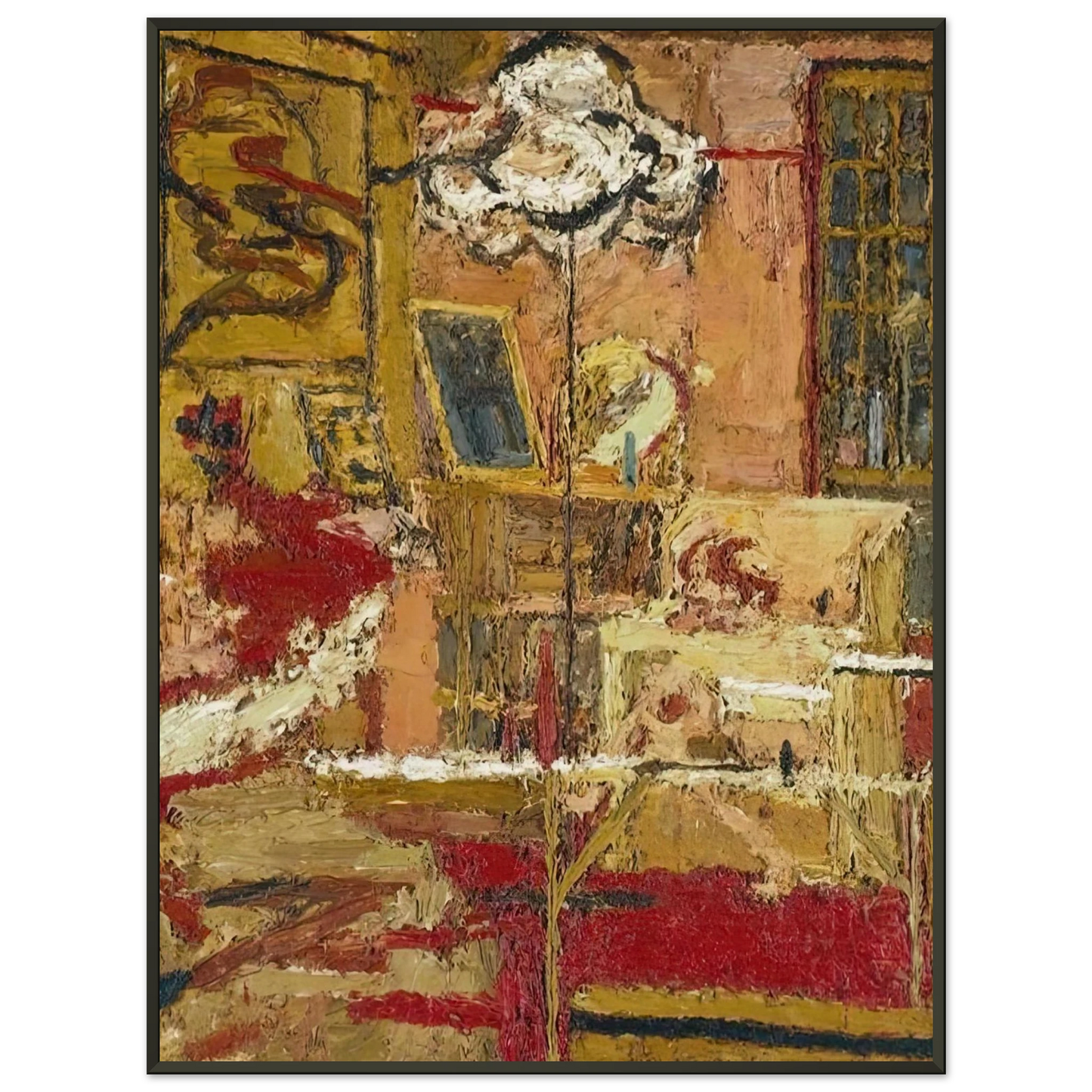 Frank Auerbach  THE SITTING ROOM Framed Art Print  - Aluminum Frame - 70x100 cm / 28x40 inches