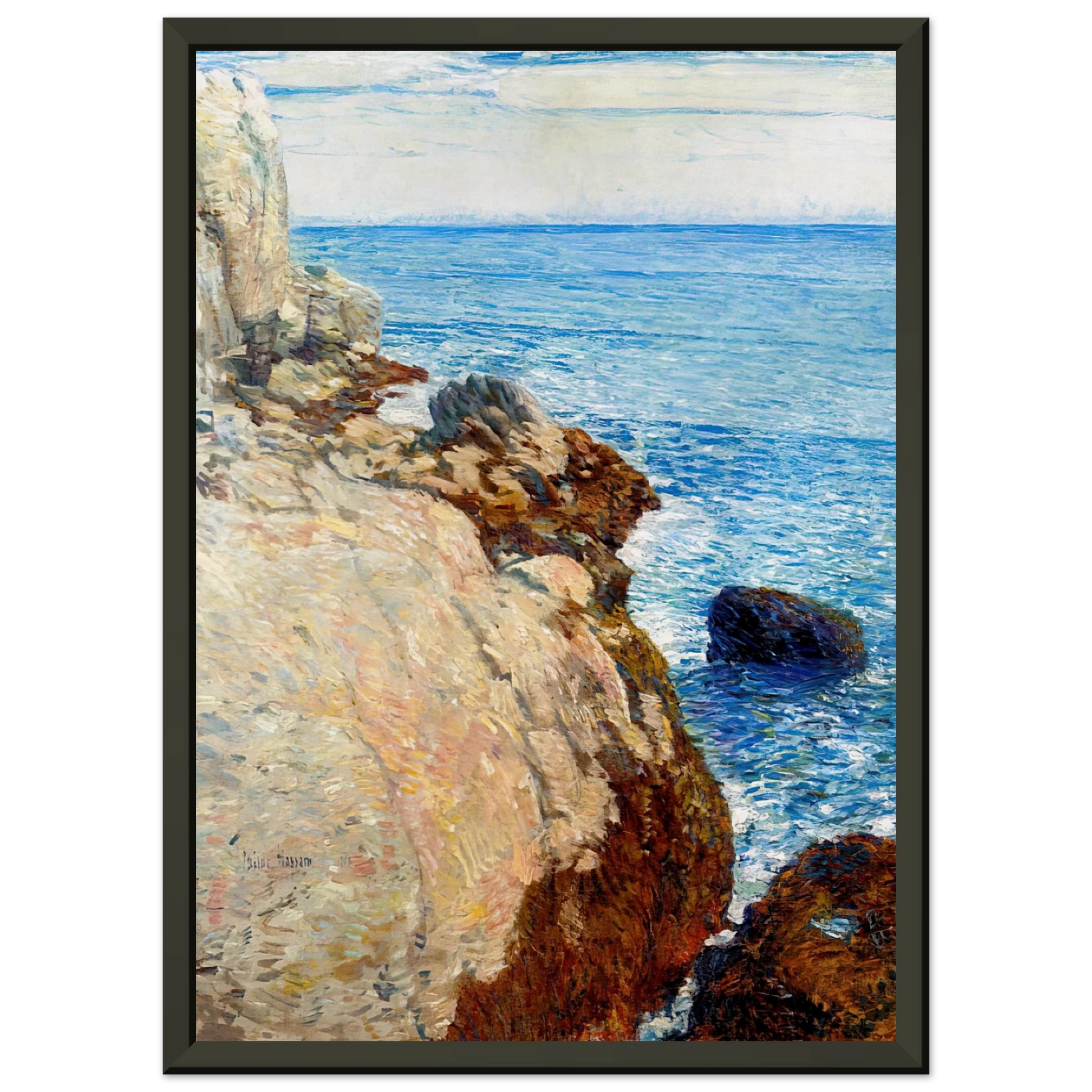 Childe Hassam  The East Headland Appledore  Isles of Shoals Framed Art Print  - Aluminum Frame - 60x80 cm / 24x32 inches