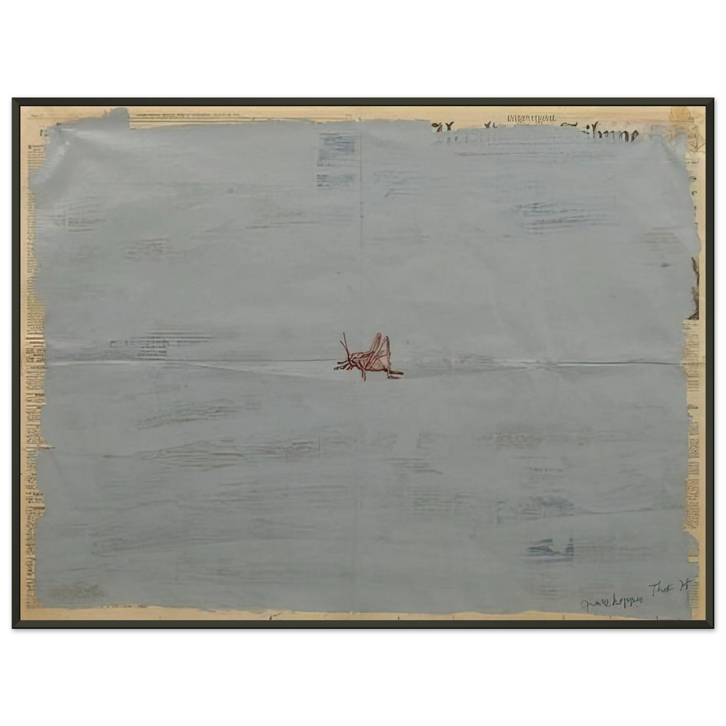 Paul Thek  Grasshopper  1975 Framed Art Print  - Aluminum Frame - 70x100 cm / 28x40 inches