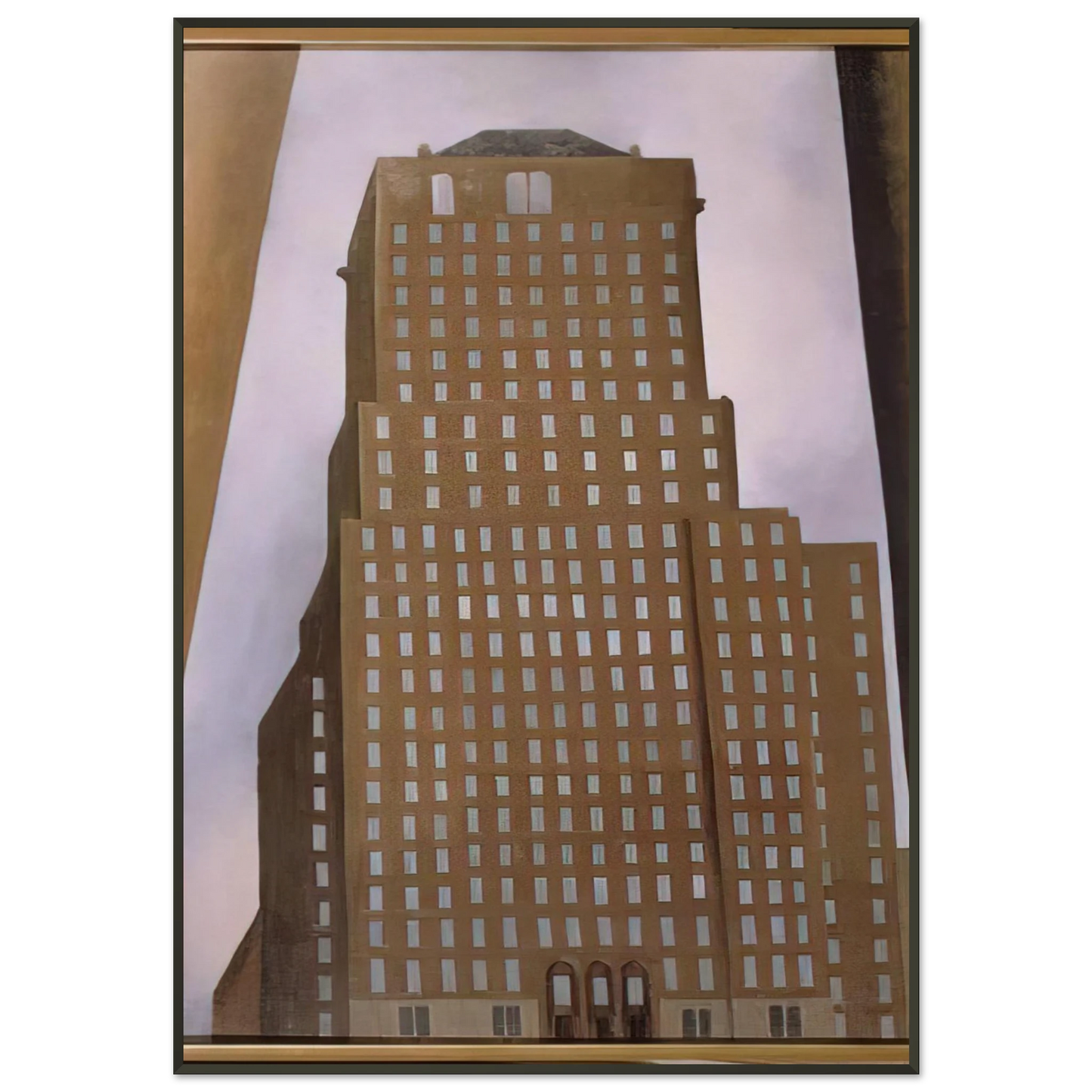 Georgia OKeeffe  Shelton Hotel New York No 1 Framed Art Print  - Aluminum Frame - 21x29.7 cm / 8x12"