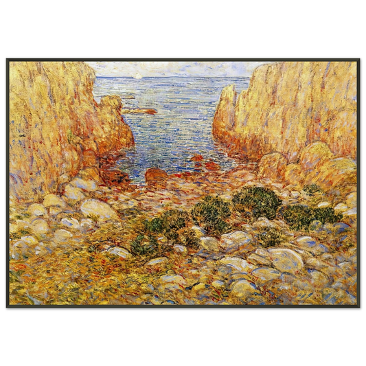 Childe Hassam  The Gorge  Appledore Isles of Shoals Framed Art Print  - Aluminum Frame - 21x29.7 cm / 8x12"