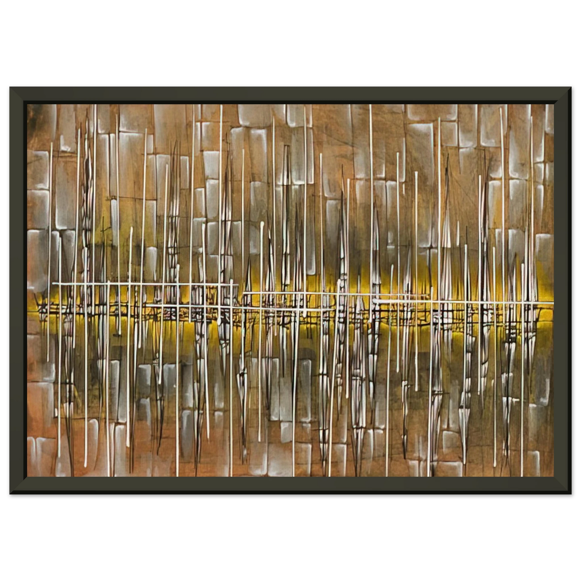 Jimmy Ernst  Dialogue II  1954 Framed Art Print  - Aluminum Frame - 70x100 cm / 28x40 inches