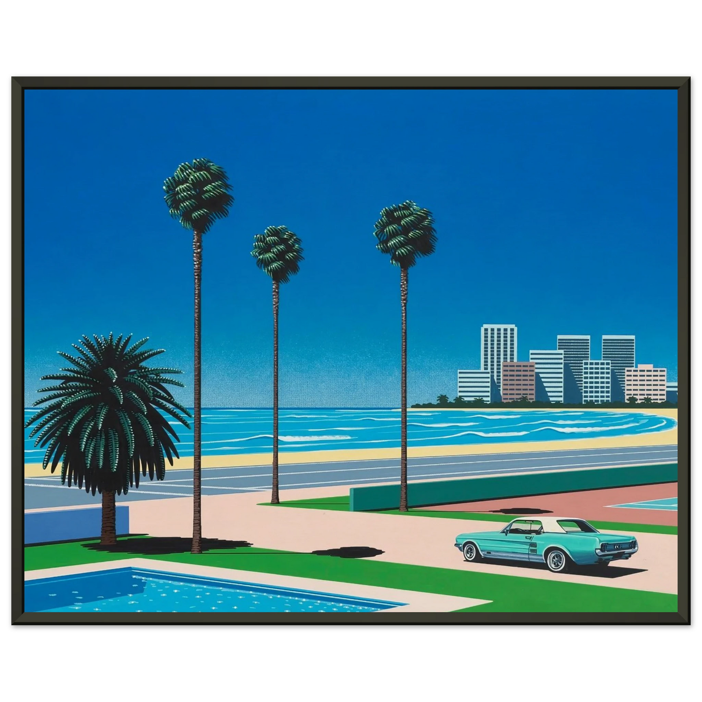 Hiroshi Nagai  Sunshine Reggae Framed Art Print  - Aluminum Frame - 70x100 cm / 28x40 inches
