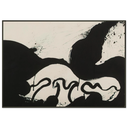 Norman Bluhm  Untitled  1973 Framed Art Print  - Aluminum Frame - 21x29.7 cm / 8x12"
